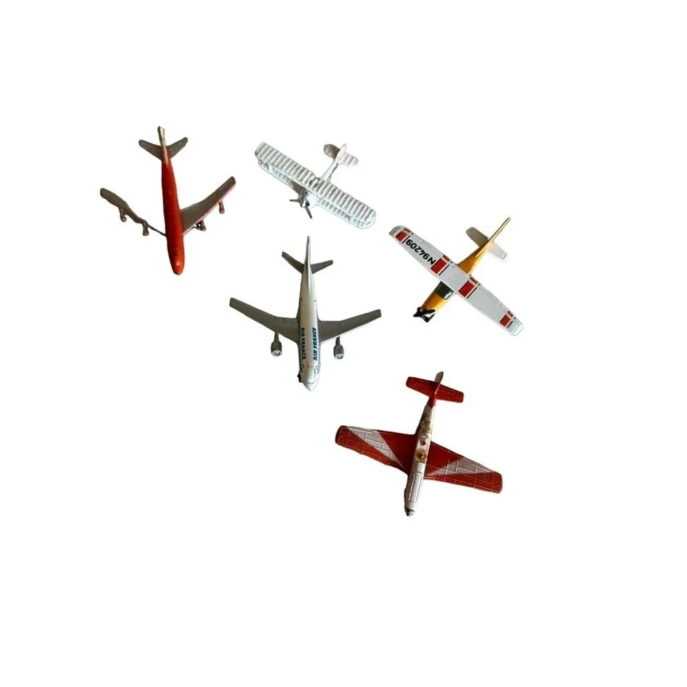 Vintage Diecast Airplane Model Collection - Set Of 5